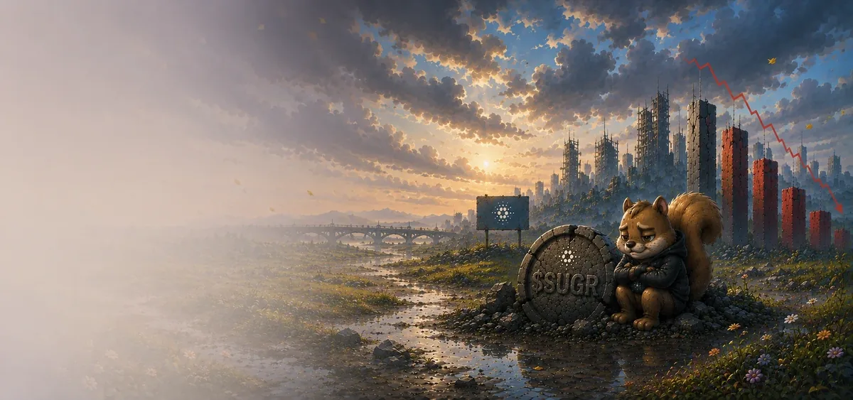 Illustration representing SUGR's loss of market momentum during 2025