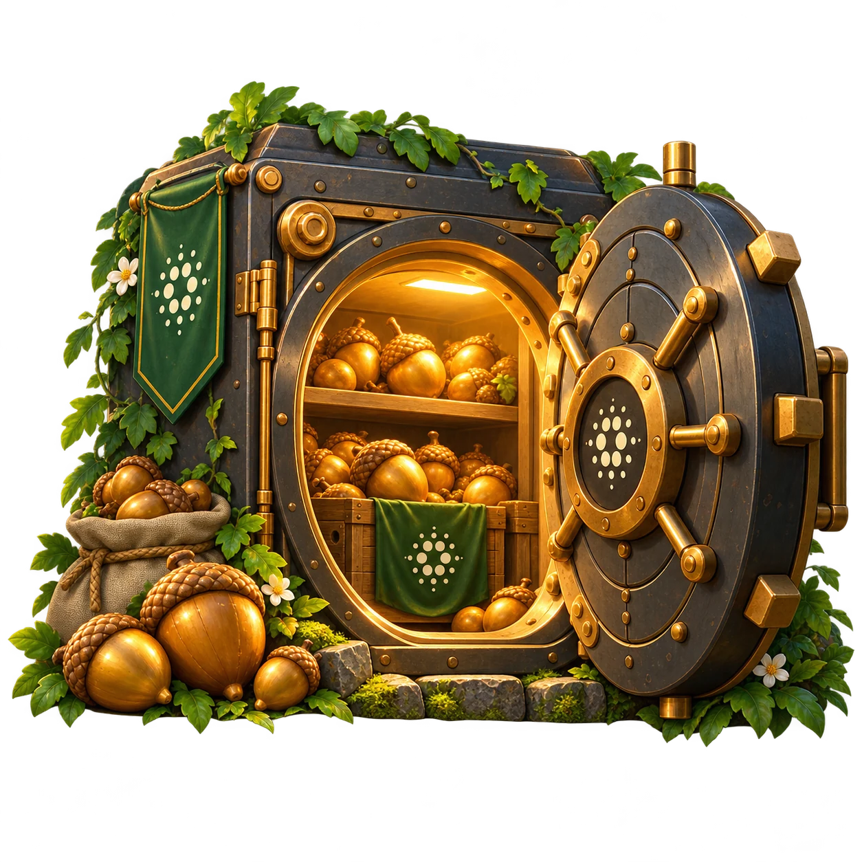Illustrated secure treasury vault